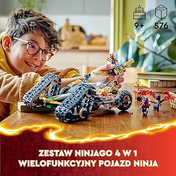 Non☆です LEGO NINJAGO Wielofunkcyjny pojazd ninja, Zabawka dla 9